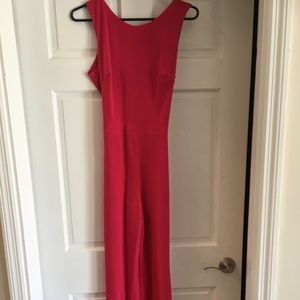 Wide legged hot pink jumpsuit